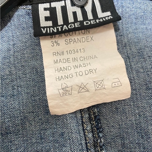 Vintage Ethyl Embellished Denim Blazer NWT size M - Picture 8 of 10
